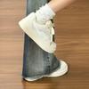 Korean Version of Platform Cream Bread Shoes Women's Trend Spring 2025 New White Shoes Versatile Sports and Leisure Board Shoes