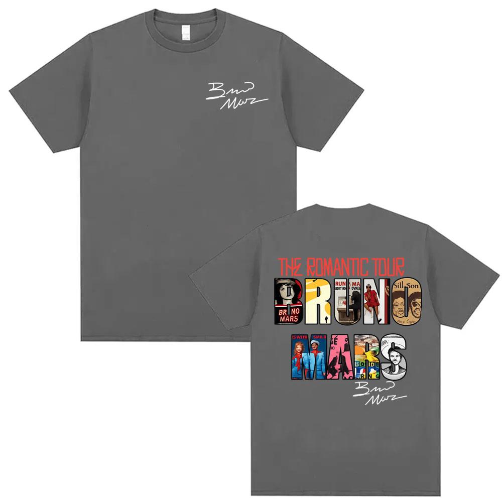 Bruno Mars The RoUnisextic Tour 2026 Album Unisex Women Harajuku Short Sleeve Oneck Casual Clothes Fashion Comfort Cotton T Shirt