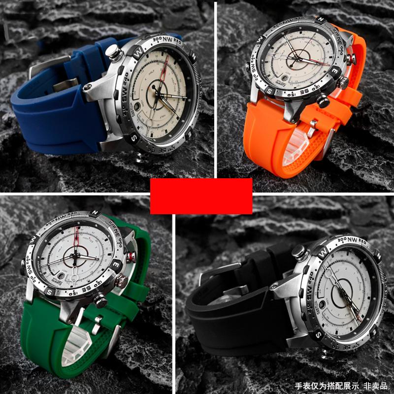 Выпуклый ремешок для часов Силиконовый браслет для timex T2N738 T2N739 T2N720 T2N721 T49706 Ремешок для часов с бабочкой Резиновый ремешок 24X16 мм