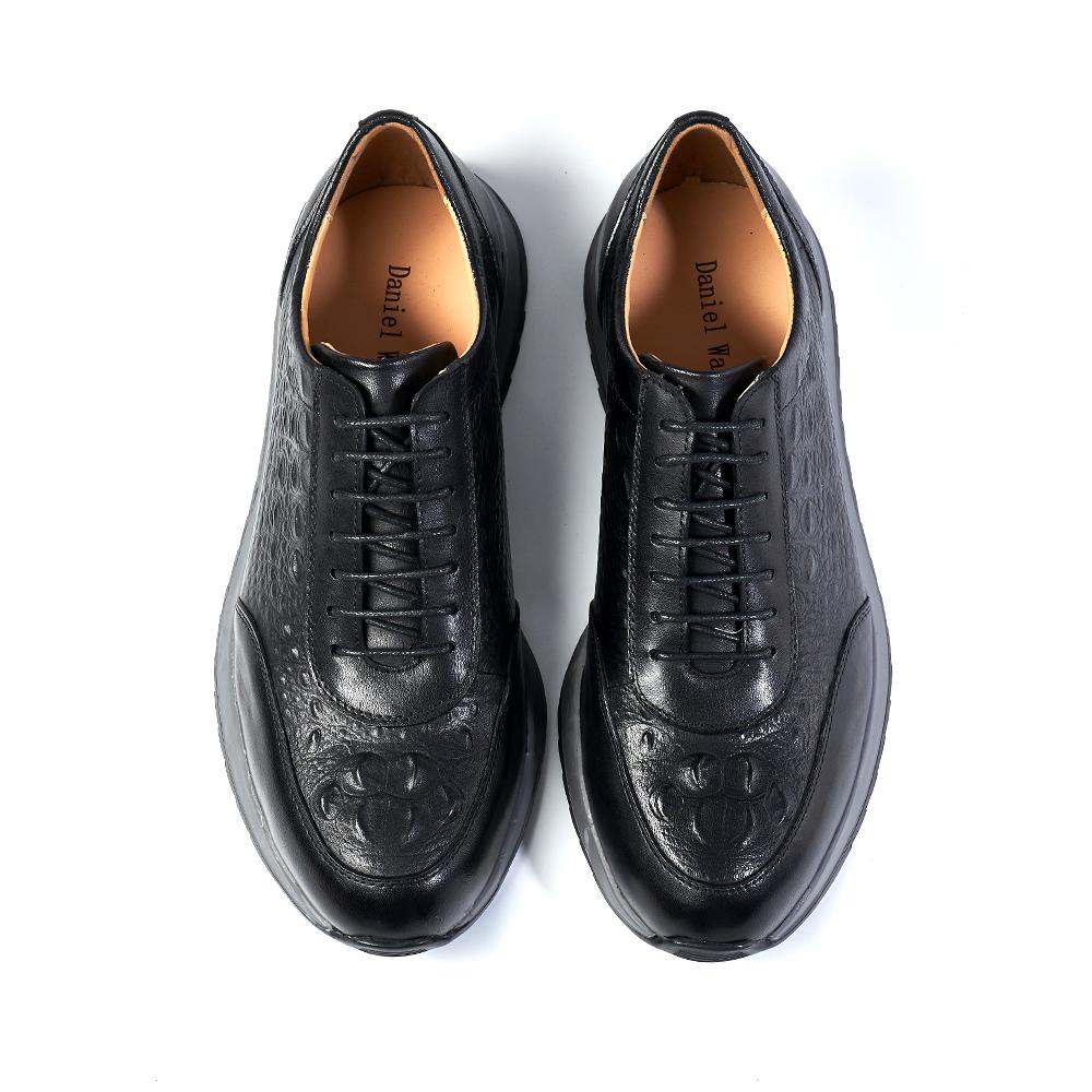 Модная мужская обувь 2024 года из натуральной коровьей кожи с крокодиловым узором, повседневные кроссовки на шнуровке, классические европейские дорожные оксфорды