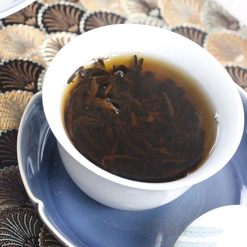 Десятилетний чай Юньнань Мэнхай Пуэр Цзиньхао спелый кирпич 250 г ферментированный спелый чай