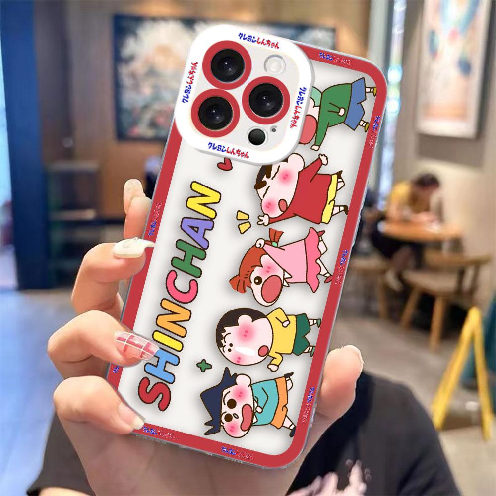 Мультяшный C-Crayon S-Shinchan Прозрачный чехол для телефона для Samsung A03S A03 A04 A05 A05S A06 A7 A12 A13 A14 A15 A16 NOTE 10 20 ULTRA Чехол