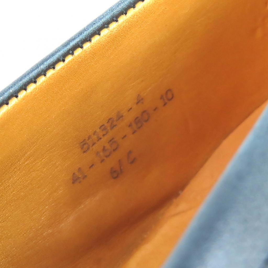 Отличные лоферы J.M WESTON 180 signature Кожаная обувь Темно-синий Шелковый шарф Мужская кожаная Обувь б/у