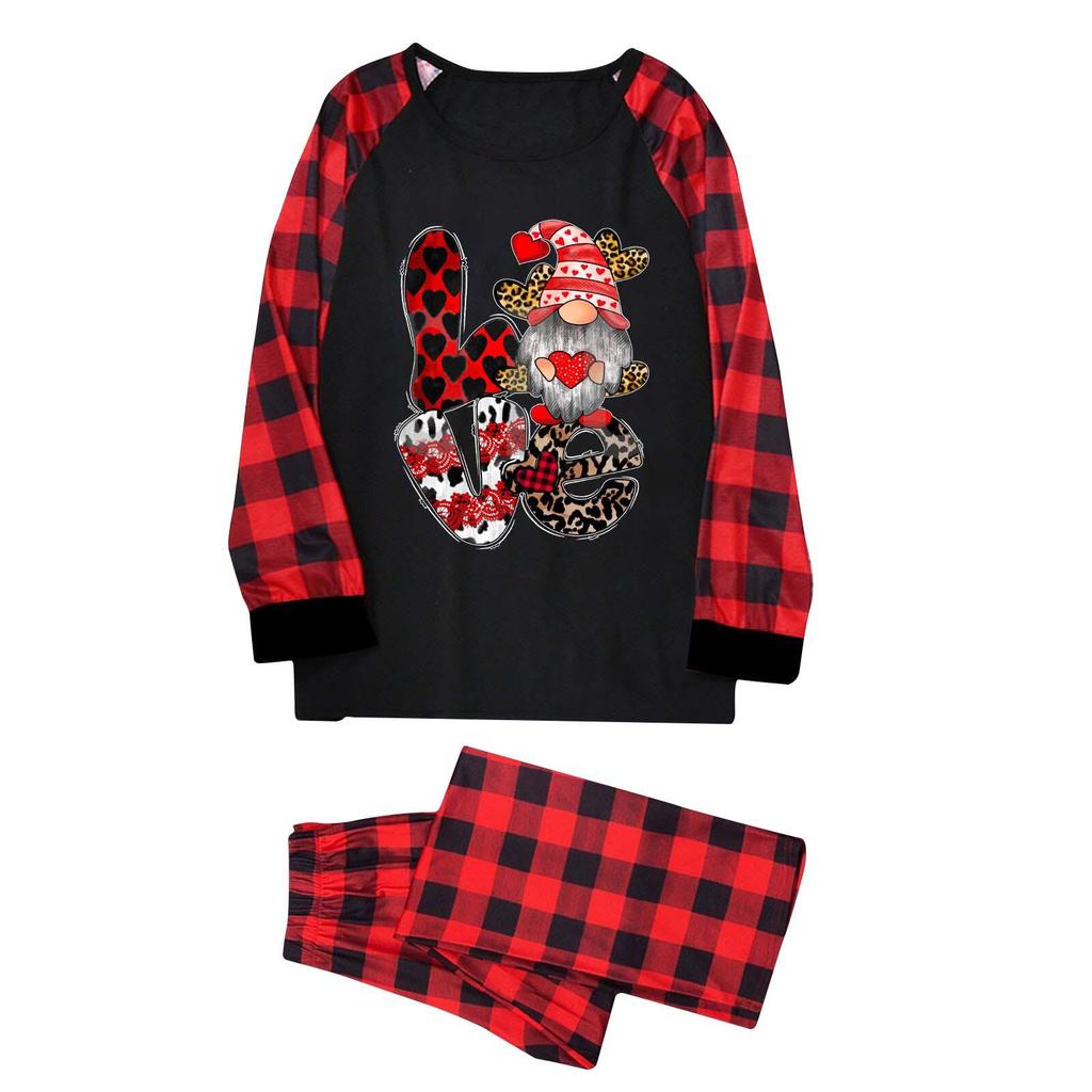 Family Christmas Plaid Pajama Set: Long-Sleeve T-Shirt & Pants