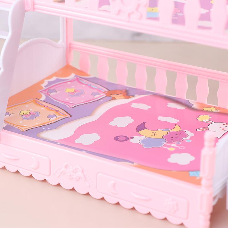 Doll Toy Furniture European Style Bunk Bed Double Bunk Bed Girl Birthday Toy