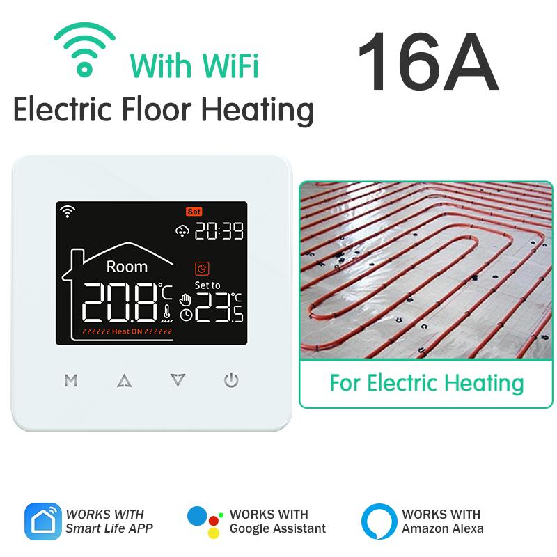 Smart WiFi Thermostat for Electric Floor Heating Water Gas Boiler Tuya Digital Temperature Controller Alexa Google Home Yandex