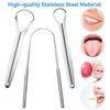 3 Pcs Metal Tongue Scraper Set, Stainless Steel Tongue Cleaners Scrapers for Adults, Tongue Scraping - Reduce Bad Breath