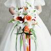 1 Pc Water Drop Wedding Bouquets for Bride Artificial Silk Flower Wedding Bouque Bridal Holding Bouquet for Boho Wedding Ceremony Anniversary Decor