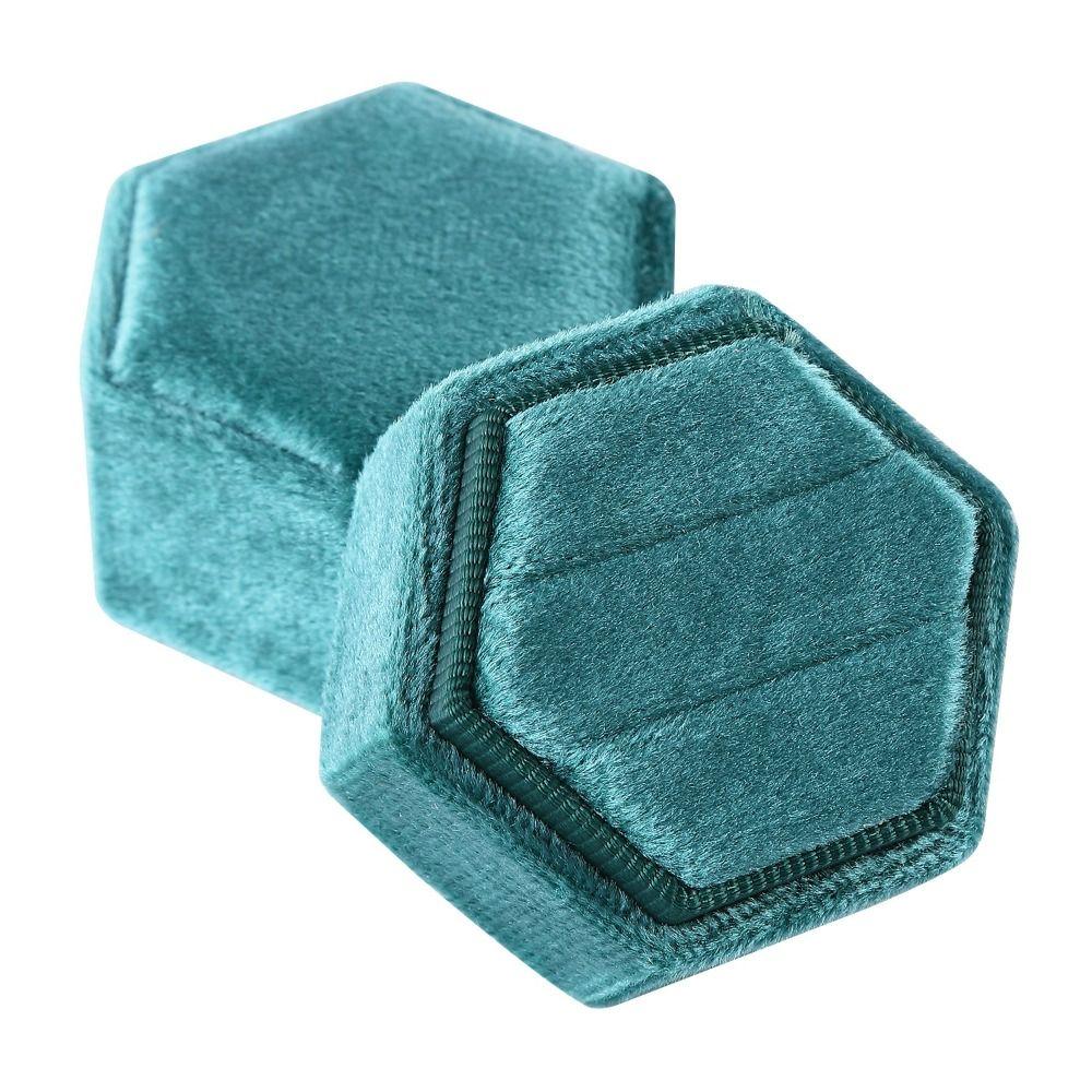 Шестигранная Шкатулка для Кольца Бархатная Подарочная Коробка Новая Упаковка для Дисплея Украшений Юбилей