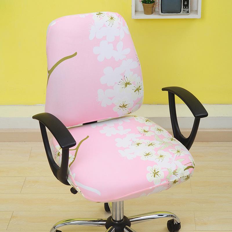 Printed Stretch Split Seat Cover Universal Computer Sectional Chair Covers Home Decor Rotating Lift Office Chair Protectors