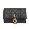 Used 10656 Glycine Wallet S0966ONMJ_M900 7941 Current Logo Charm Coin Purse Card Case Cannage Black Women's from Japan