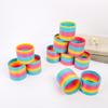 Magic Rainbow Stacking Rings Toy - Large, Colorful, Elastic Educational Circles