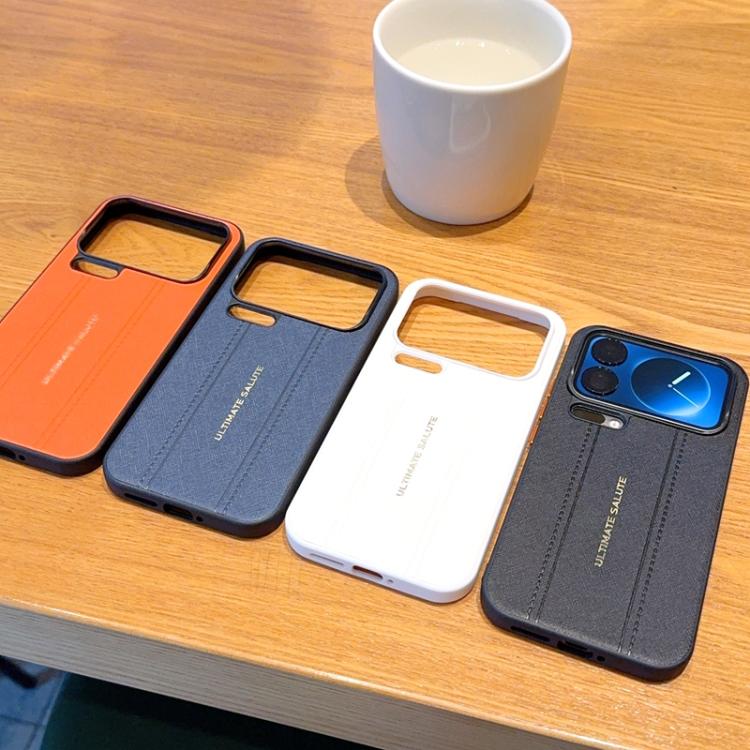 Metal Camera Lens Frame Buttons Vegan Leather Phone Case For Xiaomi 14 Ultra, Shockproof Protective Cover