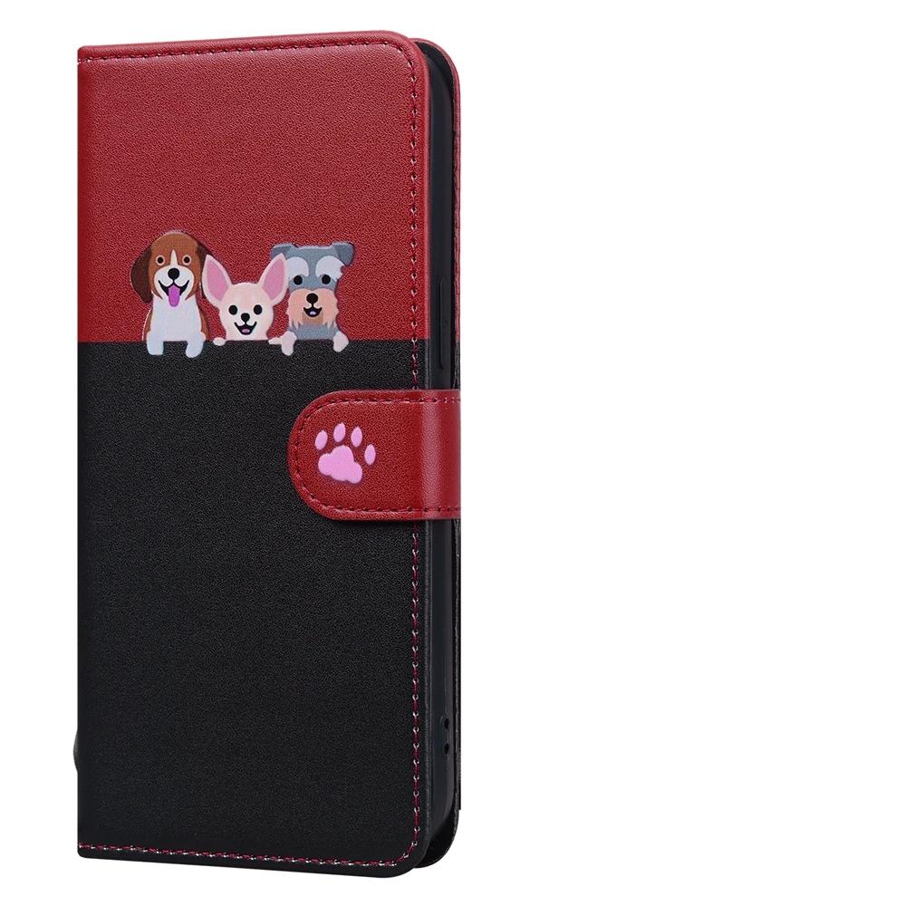 Кожаный чехол-книжка для Funda Samsung Galaxy S25 Edge S24 Ultra S23 Plus S21 FE Чехлы Милый Кот Домашние Животные Кошелек Задняя Крышка Телефона Женские