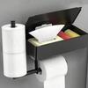 Водонепроницаемая стойка для туалетной бумаги с полкой Нержавеющая сталь Подвесной держатель для бумажных полотенец Спальня