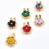Women Flower Rhinestone Button Cover Floral Exquisite Design Brooch DIY Button Decoration Clothing Decoration 26x17mm