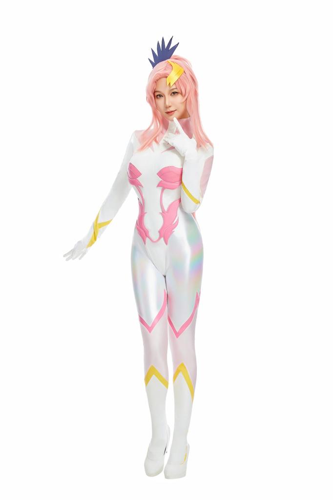 Костюм пилота-воина для взрослых, боди с длинным рукавом и купальник, косплей и костюм верх и низ, белый, женский костюм, крутой, милый, моэ, комплект,