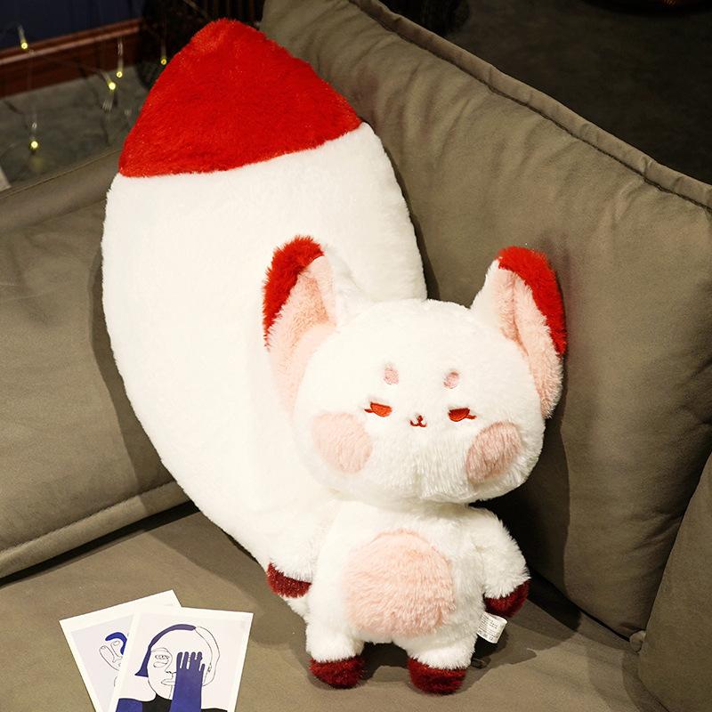 Cute Little Fox Plush Toy Doll Big Tail Fox Doll Birthday Gift Creative Throw Pillow