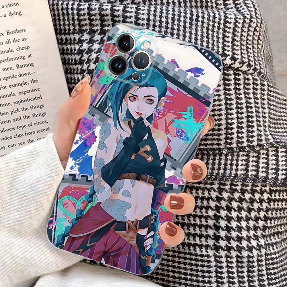 Чехол для телефона Arcane J-Jinx-Vi для IPhone 16 15 14 13 12 Mini 11 Pro XS Max X XR SE 6 7 8 Plus Мягкий силиконовый чехол