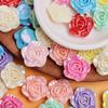 500 г около 330 шт. 19,2 мм модные перфорированные DIY ювелирные аксессуары с плоским дном акриловые бусины с цветком розы