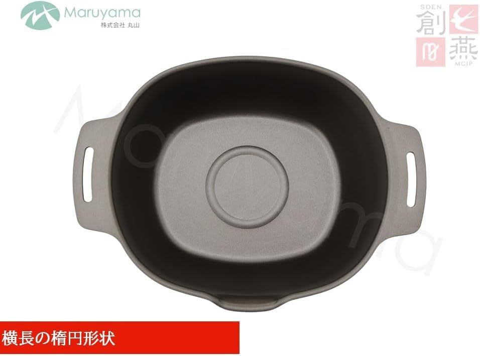 Маруuyama Giken SOEN MGJP Фритюрница Индукционная и Газовая Плита Овальная для Темпуры и Жарки во Фритюре Сделано в Японии SE-69, Совместимый, Форма, Носик, Бесшовный, Жарка,