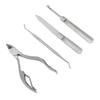 Manicure tools set stainless steel cuticle nipper with nail file and lifter