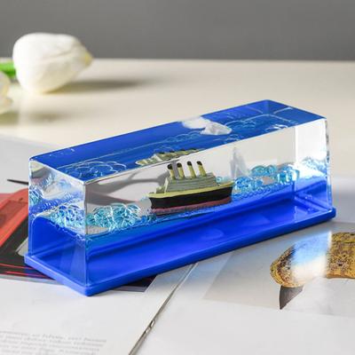 Жидкий круизный лайнер, подарки на день рождения, никогда не тонет, прямоугольный мальчик, гладкая настольная модель лодки, бутылка для дрейфа жидкости, домашняя