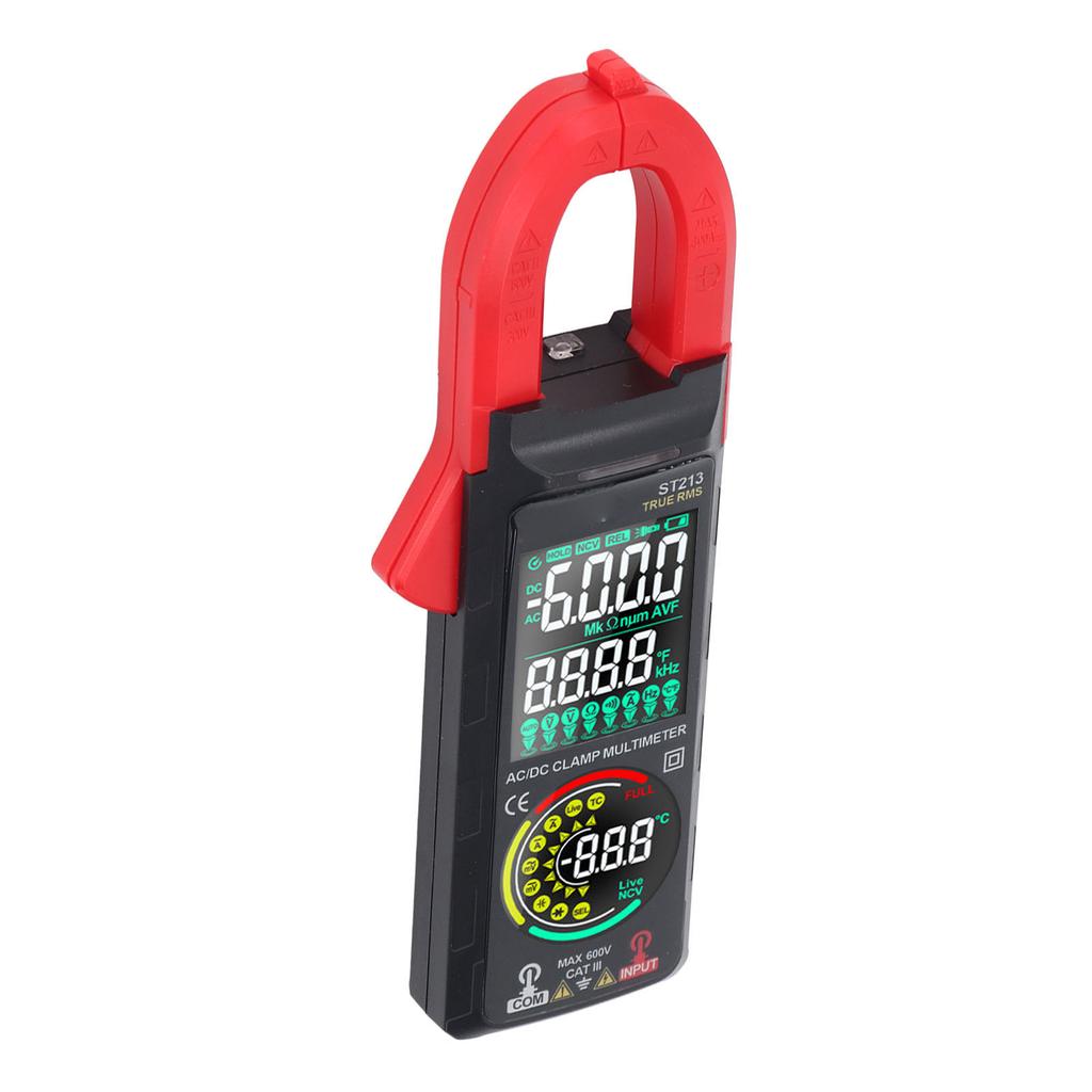 Цифровой токоизмерительный мультиметр с двойным экраном NCV, тестер напряжения постоянного и переменного тока с фонариком