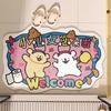 Cartoon Welcome Shit King Bathroom Non-Slip Floor Mat Diatom Mud Toilet Toilet Door Water-Absorbing Quick-Drying Foot Pad