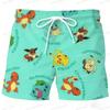 Летние пляжные шорты Psyduck 2026 Pokemon Мультяшные Быстросохнущие Board Shorts Милый принт с уткой Повседневные праздничные брюки для мужчин женщин Спорт