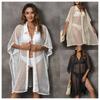 Cross-border Beachwear: Sexy Mesh Patchwork See-through Dress Cover-up for Women