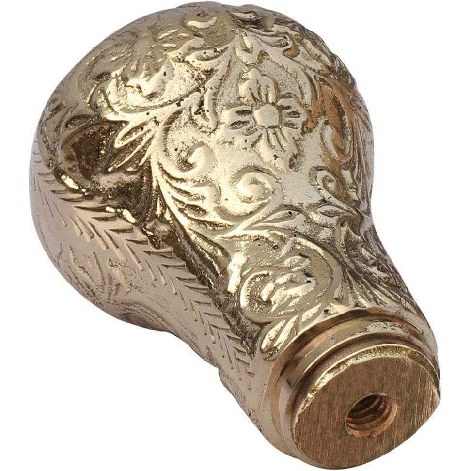 Средневековые реплики Трость Ручка Трость ручной работы Трости Латунная форма ручки с золотой отделкой - Деревянные аксессуары для трости в винтажном стиле