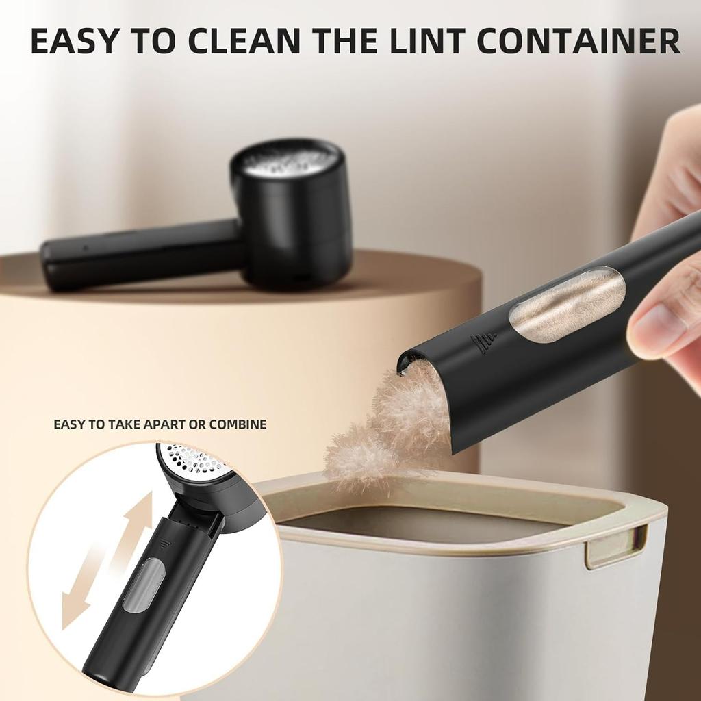 Fabric Shaver, Portable Rechargeable Electric Lint Remover, 3 Speeds Adjustable Debobbler, LED Display Bobble Remover for Clothes, Lint Shaver