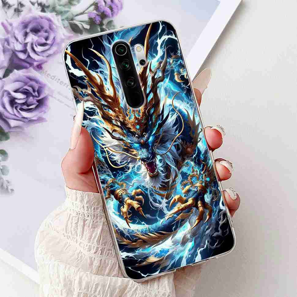 For Xiaomi Redmi Note 8 Pro 6.53" Case Luxury Flower Bow Soft Silicone TPU Cover For Redmi Note8 Pro note 8pro Shockproof Shell