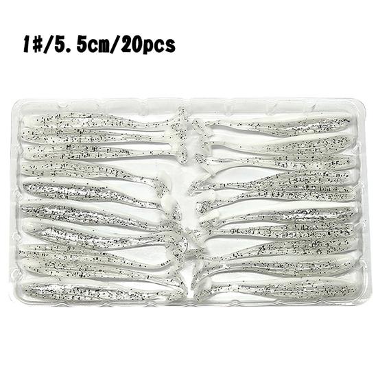 20 шт. 5,5 см светящаяся поддельная мягкая силиконовая искусственная приманка воблер рыбная приманка для плавания