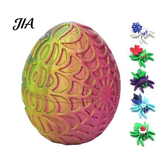Modern Interior Sculptures 3D Printed Spider Figurine, Articulated Fidget Toy, Movable Joints Small Figurine for Balcony Animal Creative Desktop
