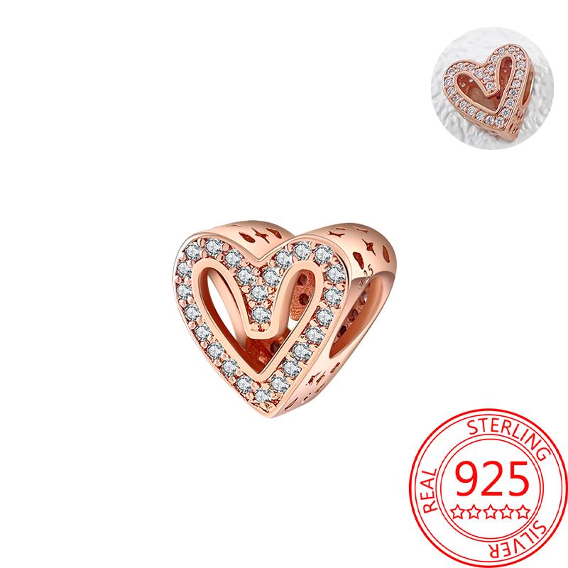 Медь Настоящее Розовое Золото Розовый Осьминог Летняя Черепаха Сердце Подвеска Шарм Подходит для Оригинальных Браслетов Ожерелий Браслет Девушка