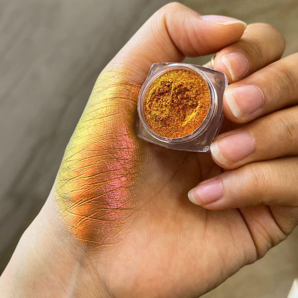 Многоцветные хамелеоновые тени для век, пудра, блестки для ногтей, Aurora Neon Rainbow Pigment, хромированная пудра, переливающиеся тени для век, декор для ногтей