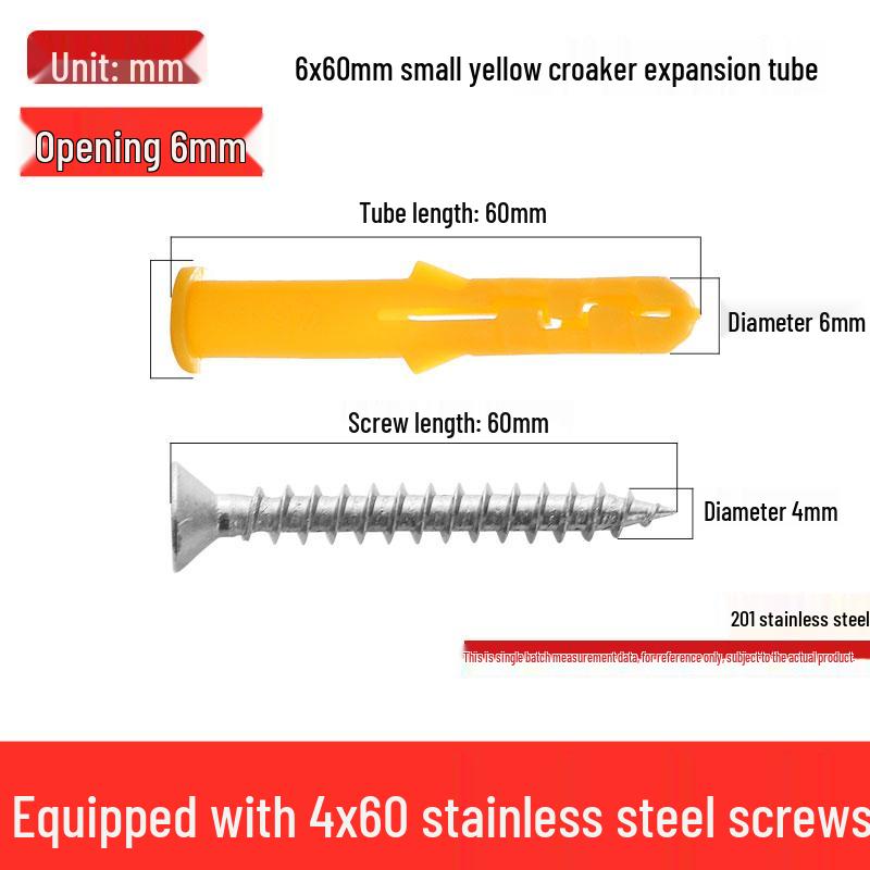 Пластиковые распорные дюбели M6 и настенные пробки для саморезов (6 мм и 8 мм)