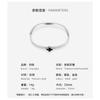 Stainless Steel Clover Bracelet Women Minimalist Rhinestone Inlaid Adjustable Bangle Elegant Daily Wear Jewelry