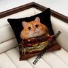 For Funny Cute Cat Meme Throw Pillow Case Sham 45X45Cm 40X40Cm Square Car Pillowcase Pad Cushion Cover