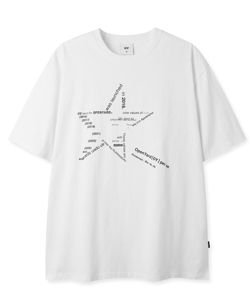 Футболка OHY Typo Star - Белая
