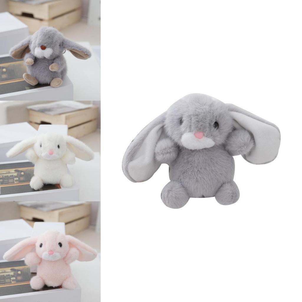 Adorable Rabbit Realistic Plush Keychain With Soft Pp Cotton Stuffing Cute Keyring Toy Perfect For Couples And Car Bags