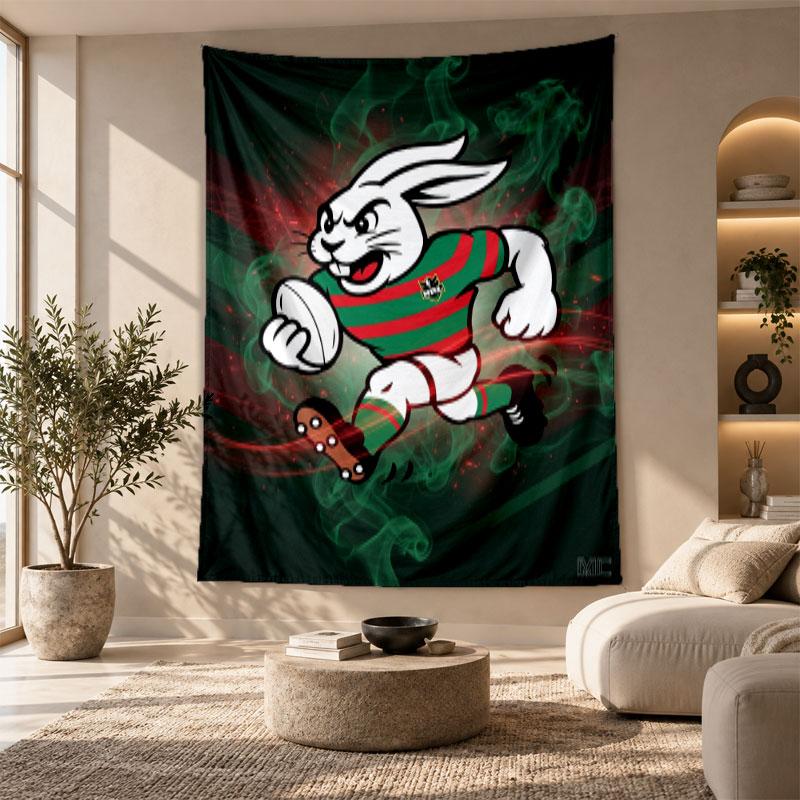 Decorative Tapestry,South Sydney Rabbitohs Printed Wall Art, Lightweight Wall Hanging For Bedroom Background