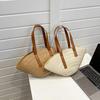 Summer Large Capacity Bag Women's New Style Small Woven Women's Bag Fashion Shoulder Bag Vegetable Basket Versatile Straw Woven
