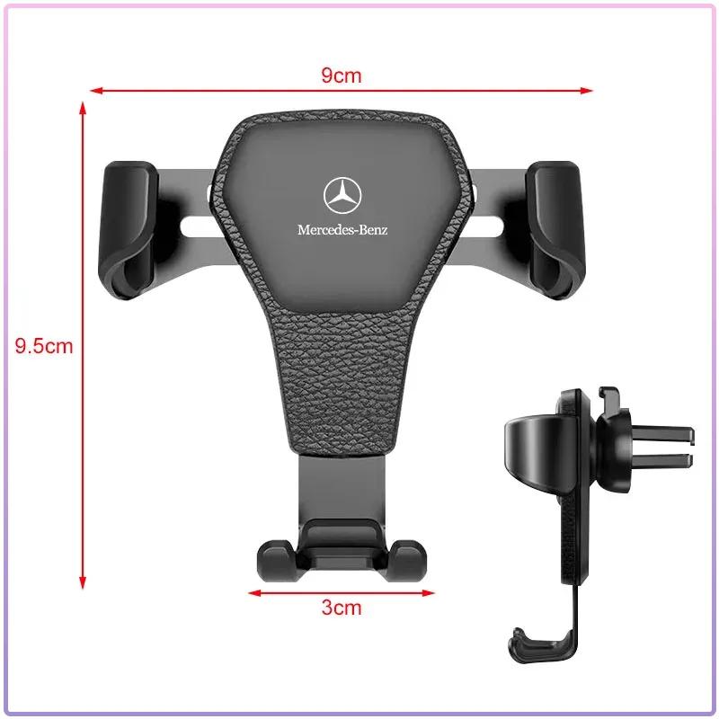 AABDB1 Car Badge Phone Holder Bracket Air Clip Mount Stand Accessories Stickers For Mercedes Benz A180 A200 W205 E63 AMG 2014 2015 W166