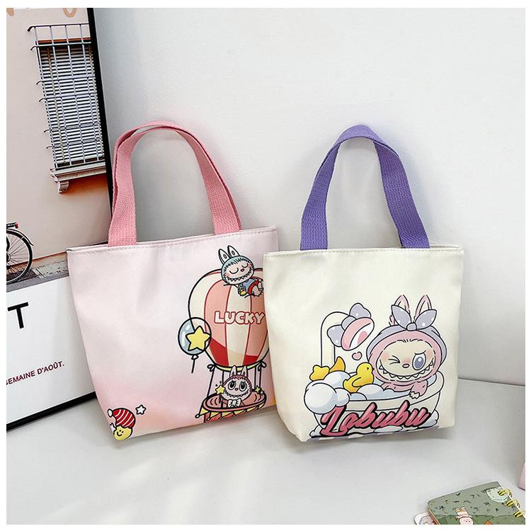 Новая сумка Labubu на каждый день, портативная сумка для ланча, студенческая сумка-тоут для перекусов