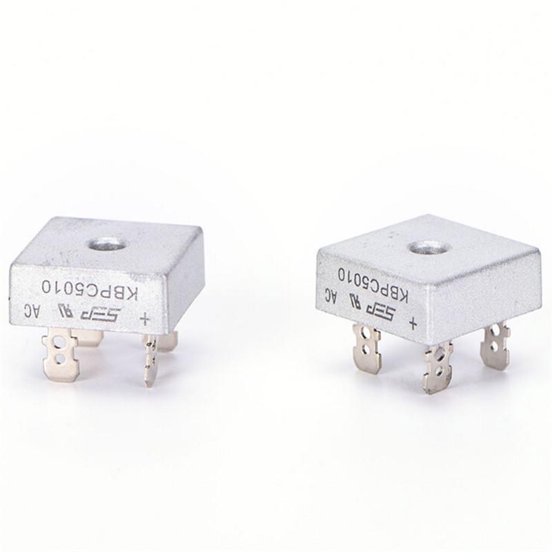 50А 1000В однофазный диодный мостовой выпрямитель в металлическом корпусе Kbpc5010