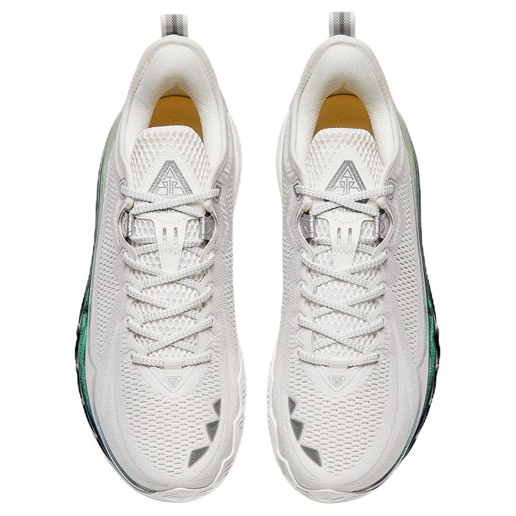 New Anta Swagger 2 Cushioning, Abrasion Resistant, And Resilient Properties Low Top Basketball Shoes Men's White Silver 912531106-2