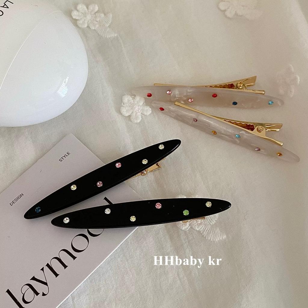 Водяные бриллиантовые заколки для волос, Сладкая челка, Боковые заколки для волос, Овальные зажимы-уточки, Аксессуары для волос